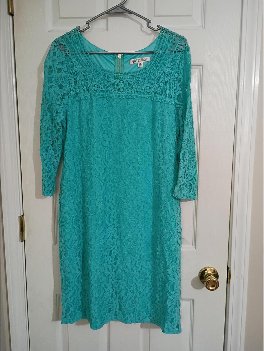 Lace Dress Turquoise